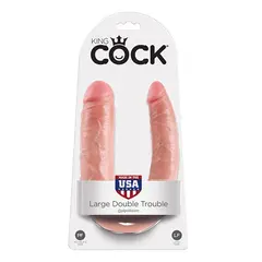 KING COCK DOUBLE TROUBLE LARGE FLESH