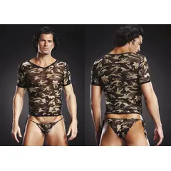 BLUE LINE V-NECK TEE SHIRT CAMO