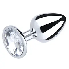 METAL BUTT PLUG BIG WITH CRYSTAL