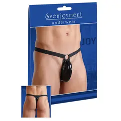 SVENJOYMENT MEN'S STRING IN WETLOOK