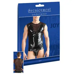 WETLOOK AND NET SHIRT