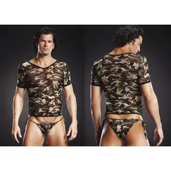 BLUE LINE V-NECK TEE SHIRT CAMO