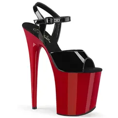 PLEASER FLAMINGO 809 BLACK PATENT RED