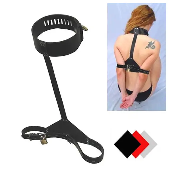 NECK-LINKED BONDAGE STRAPS WITH LOCKS