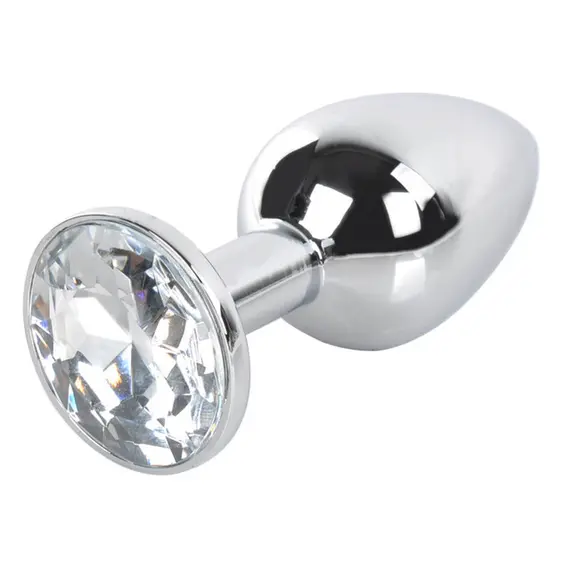 METAL BUTT PLUG SMALL WITH CRYSTAL