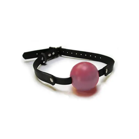 PINK  SOFT RUBBER 5.5CM DIAMETER LARGE BALL GAG