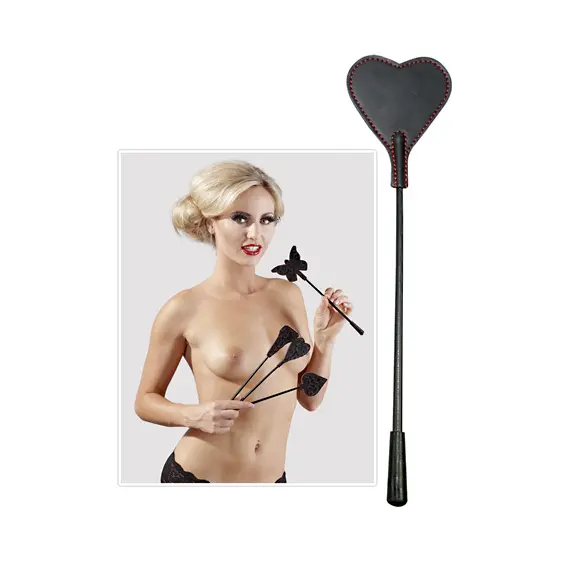 ΜIΝΙ ΔΕΡΜAΤΙΝΟ ΜΑΣΤIΓΙΟ - MINI CROP WHIP HEART