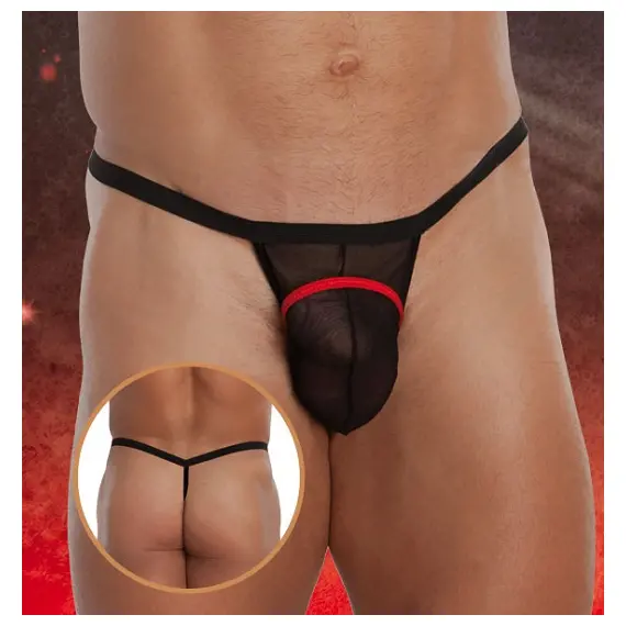 SEE TROUGH STRING WITH RED BAND