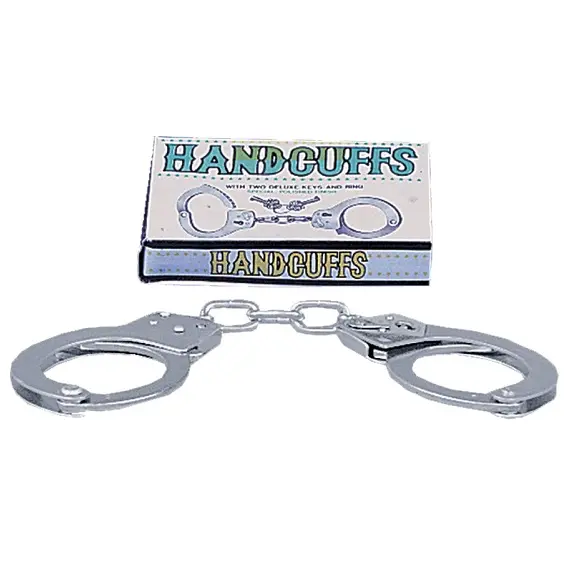 LARGE METAL HANDCUFFS WITH KEYS