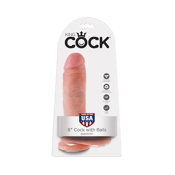 KING COCK WITH BALLS 20CM - FLESH
