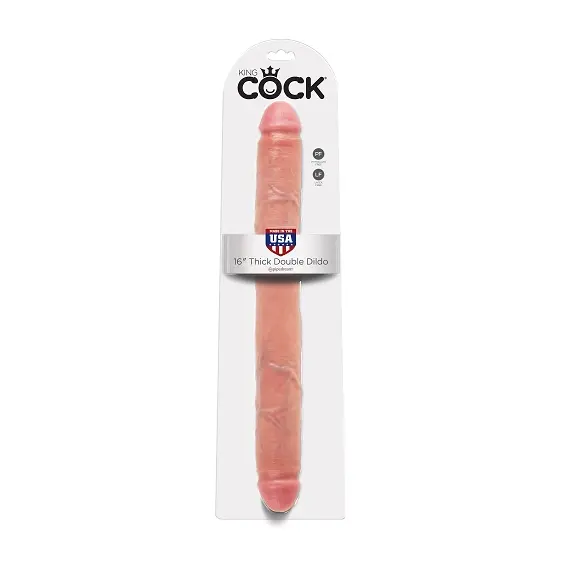 KING COCK 40CM THICK DOUBLE DILDO FLESH