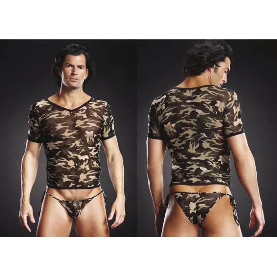 BLUE LINE V-NECK TEE SHIRT CAMO