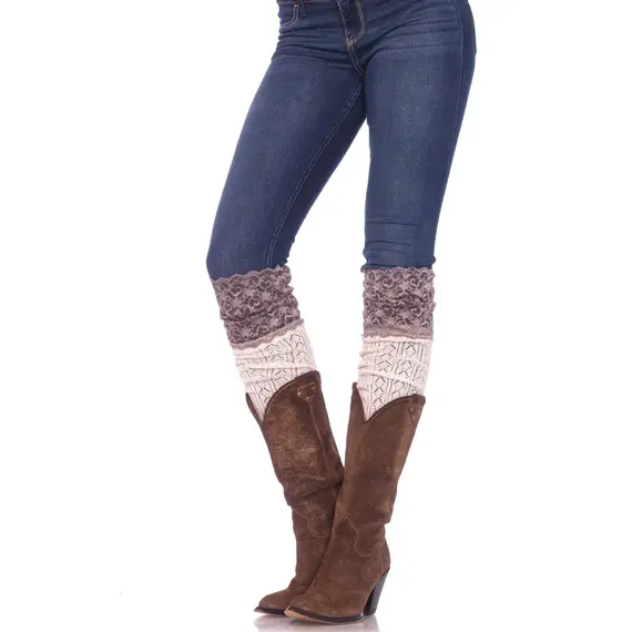CROCHET KNIT KNEE SLOUCH SOCKS