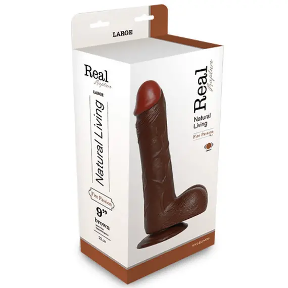 REALISTIC VIBRATOR REAL RAPTURE BROWN 9