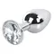 METAL BUTT PLUG SMALL WITH CRYSTAL
