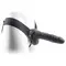 REAL RAPTURE HOLLOW STRAP ON 8  BLACK  WITH BALLS