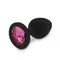 RELAXXXX DIAMOND SILICONE PLUG BLACK/PINK MEDIUM