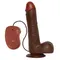 REALISTIC VIBRATOR REAL RAPTURE BROWN 9"